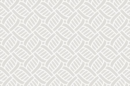 Geometric seamless pattern. Vector background with abstract line texture. Neutral monochrome wallpaper, grey white simple light linear ornament for wrapping paper, textile. Decorative design elementのイラスト素材