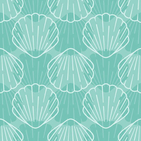 Seashell seamless pattern.のイラスト素材