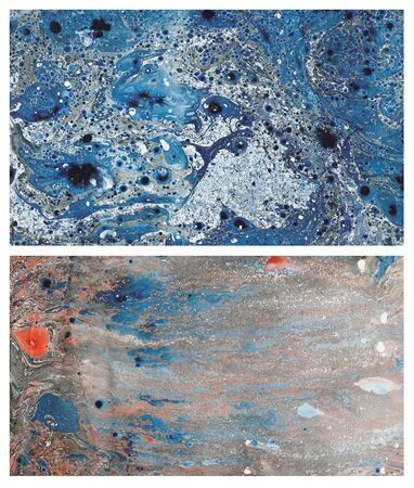 texture abstract painting, oil paints, oil water, mix, brush abstract technick, sprayed with a brush, art modern, cold colorsの写真素材