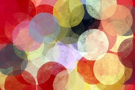 Circles abstract illustration. Brush paint impressionist background pattern.の写真素材