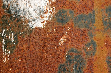 Rusted iron surface texture background with rust and dripping paint color.の写真素材