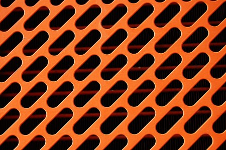 Metal radiator grill detail. Industrial pattern background.の写真素材