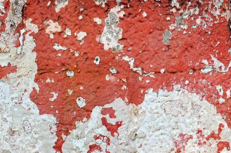 Weathered wall texture. Grungy peeling paint background pattern.の写真素材