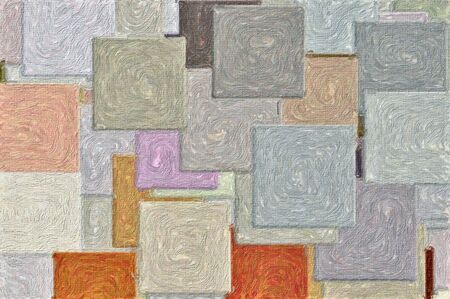 Textured oil paint squares abstract pattern. Digitally created illustration.の写真素材