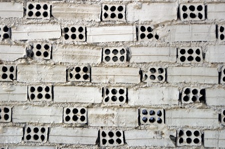 Weathered white brick wall texture background.の写真素材