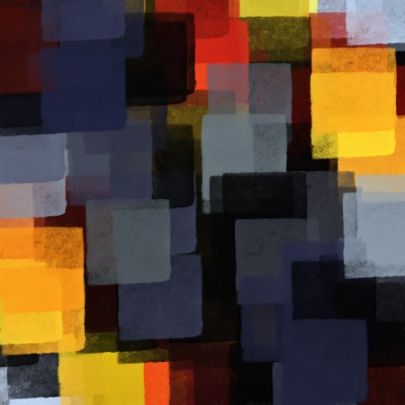 Rectangular shapes and colors digital illustration. Abstract paint background.の写真素材