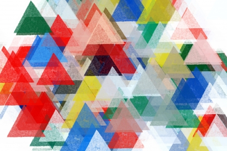 Triangles pattern illustration. Brush paint impressionist abstract background.の写真素材