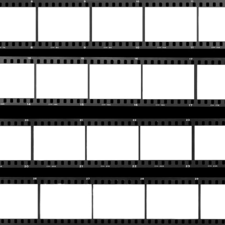 Blank film frames overexposed contact sheet analog filmstrip background.の写真素材