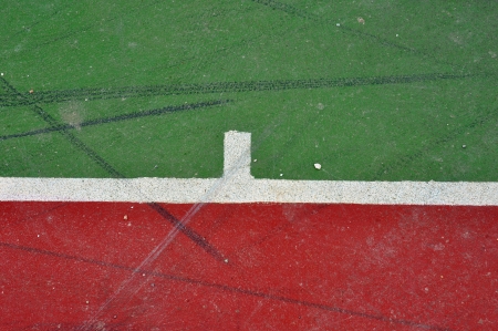 Basketball court lines on painted concrete minimal grungy background.の写真素材