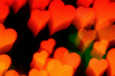 Abstract hearts pattern motion blur  Love and romance background の写真素材