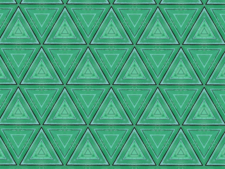 Abstract triangles textured wood pattern. Green geometric background.の写真素材