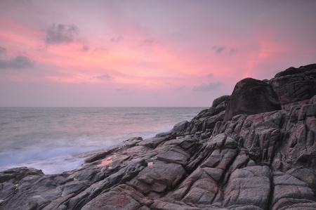 rock and seaの写真素材