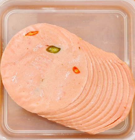 ham in boxの写真素材