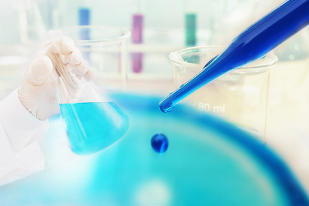 chemical research at science labの写真素材