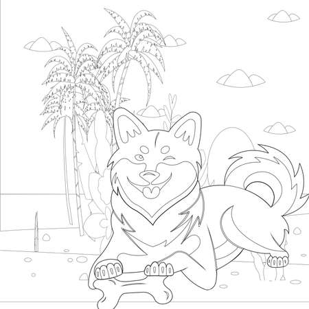 dog coloring book
Adult coloring page, book a cute isolated dog, image for relaxing. Zen art style.dog coloring books for adults,の写真素材