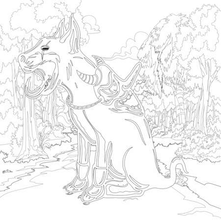 dog coloring book
Adult coloring page, book a cute isolated dog, image for relaxing. Zen art style.dog coloring books for adults,の写真素材