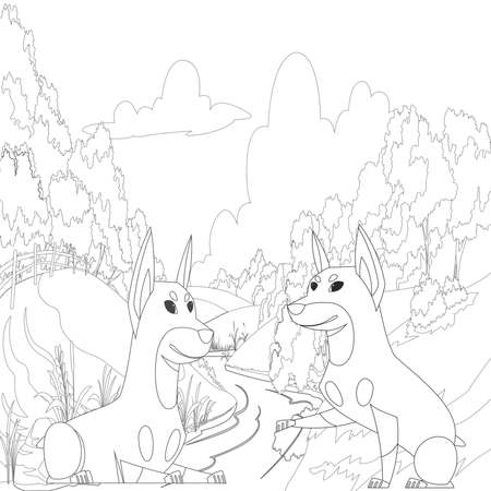 dog coloring book
Adult coloring page, book a cute isolated dog, image for relaxing. Zen art style.dog coloring books for adults,の写真素材