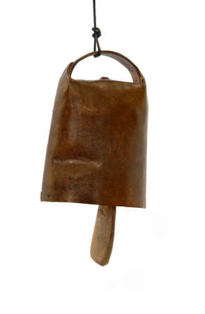 old brass bell isolated farm animal の写真素材