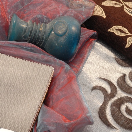 muestrario de telas para la decoracion del hogarの写真素材