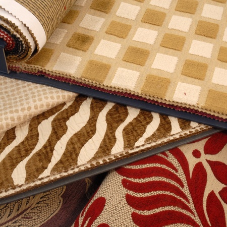 fabric swatches for interior decoration 
