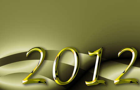 gold background new year greeting 2012