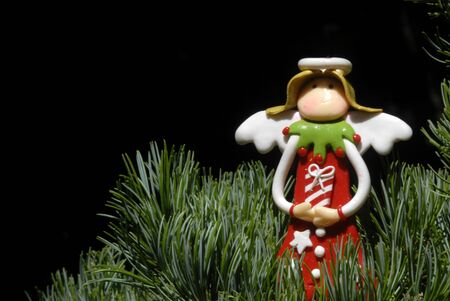 Christmas card Angel with copy spaceの写真素材