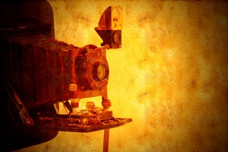 Background image vintage bellows style camera and copy space for textの写真素材