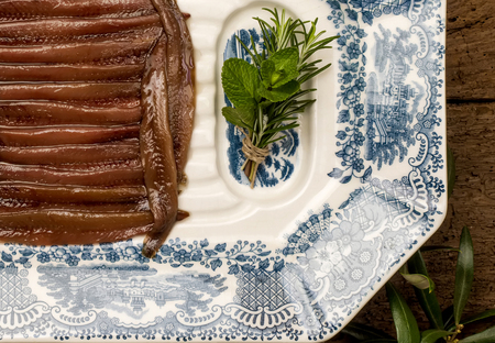 Cantabrico salted anchovies, extra quality, presented in the traditional way