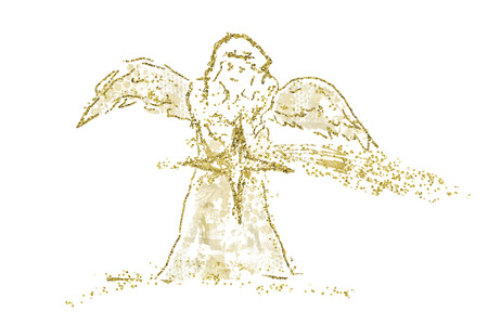 Abstract religious Christmas Angel greeting card.の写真素材