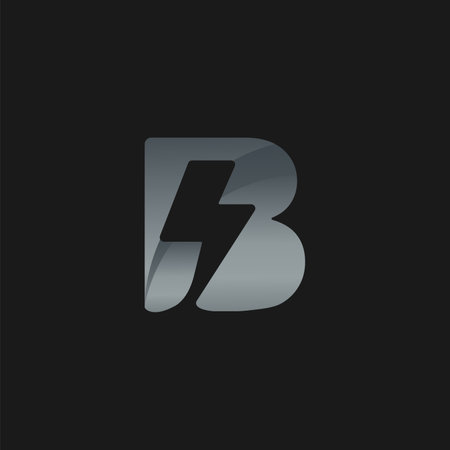 Initial letter B logo design Template. Letter B Lightning logo icon design elements. Electric power sign.のイラスト素材