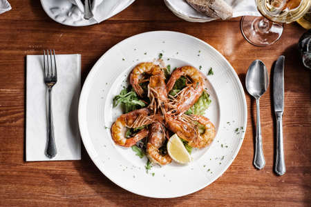 Served with fresh crabの写真素材