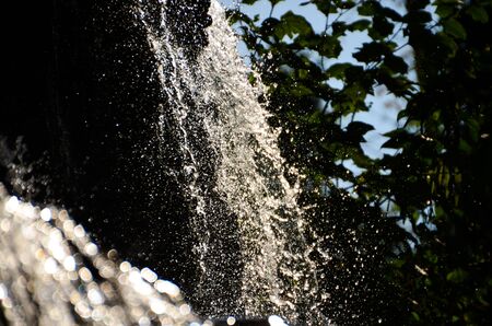 water falls from above