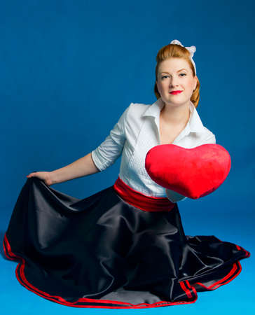 woman heart Valentine's Dayの写真素材