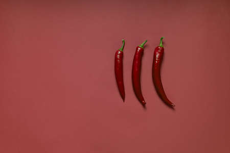 red monochrome with red hot chili peppers