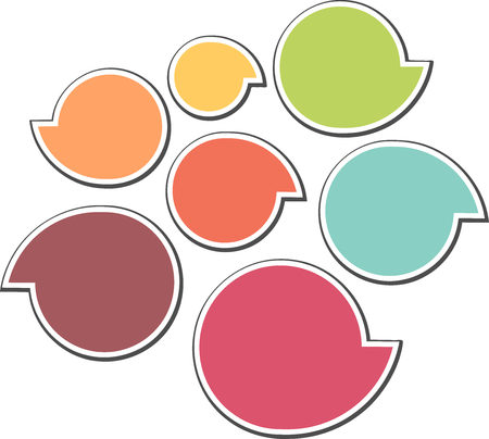 Colored dialog bubble iconのイラスト素材