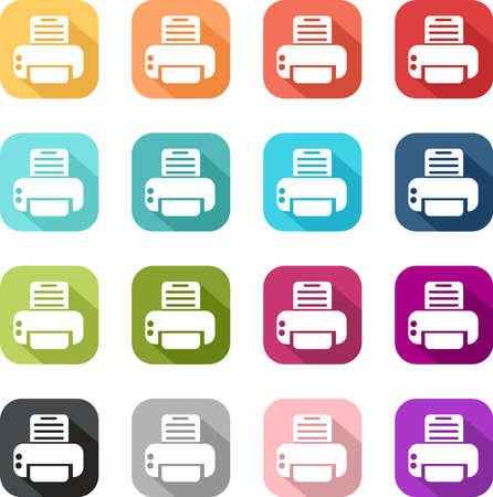 Colored printer iconのイラスト素材