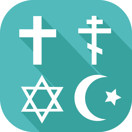 Icon of symbols of different religionsのイラスト素材