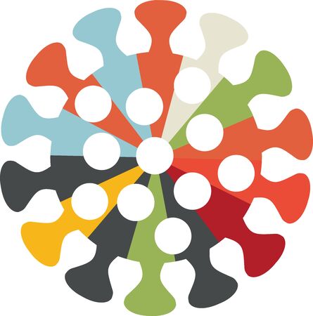 Colored icons of infectious virusesのイラスト素材