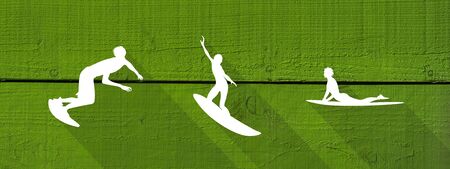 Surfers icon on a pink background