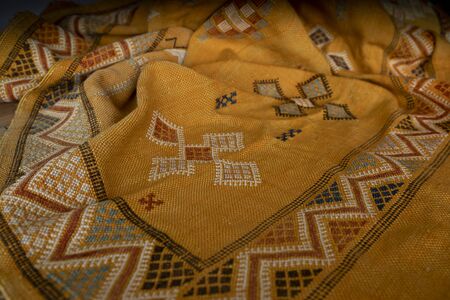 Yellow ocher Kilim of Morocco