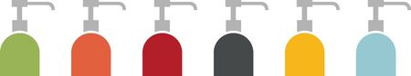 Colored icon of a bottle of hydroalcoholic gel for disinfecting the handsのイラスト素材