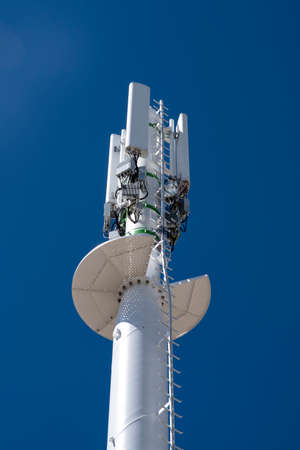 Telephony relay antenna on a mountain peak