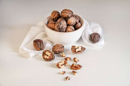 Close-up on freshly picked nutsの写真素材