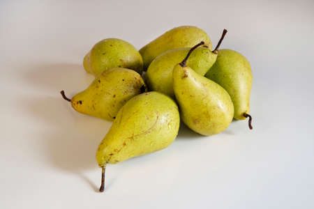 Small group of fresh pearsの写真素材