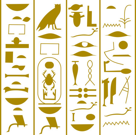 Icon of ancient Egyptian hieroglyphsのイラスト素材