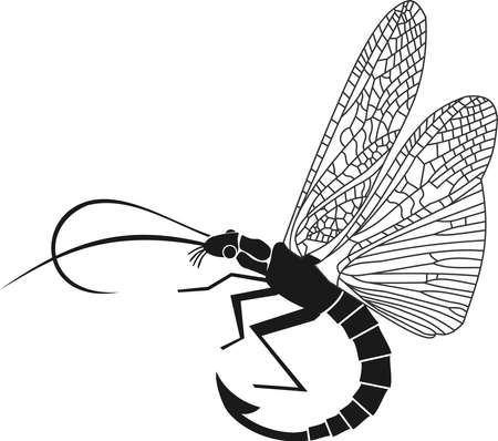 Icon of a bait on a fishing hookのイラスト素材