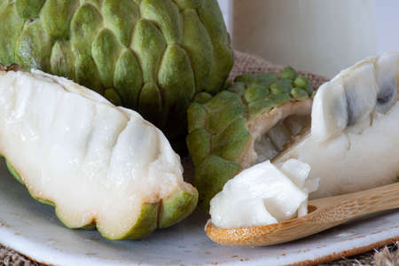 Close-up of a soursop fruit