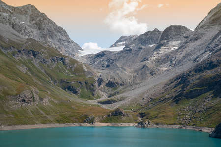 View of the roofs of a village in Savoie in the Alps, Franceの写真素材