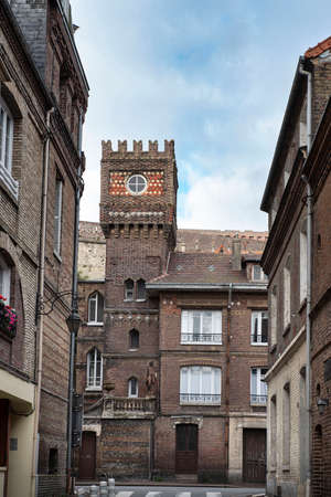 Old buildings of the city of Dieppe in Normandy, Franceの写真素材