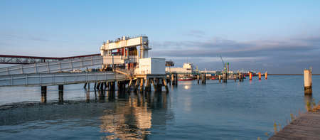 Ferry dock in the port of Le Havre in France